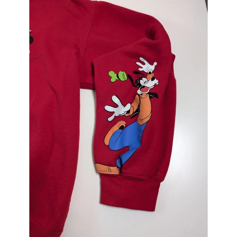 Disney Mickey and Friends Pullover Red sweater crew neck Large EUC